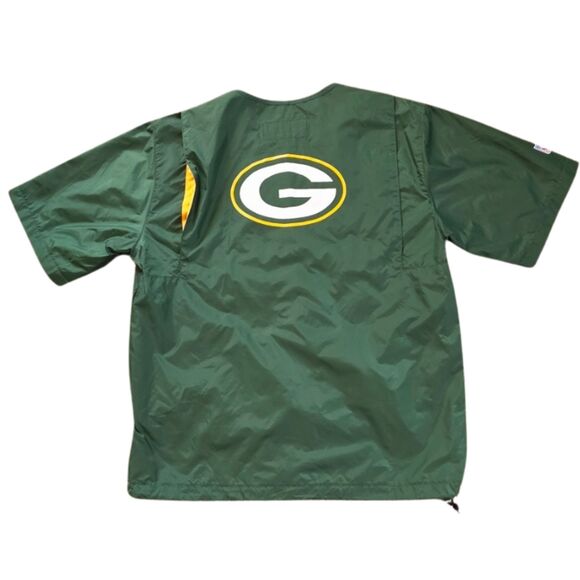 Green Bay Packers Nike Mens Short Sleeve Rain Jacket M Windbreaker Topper Sporty - Picture 2 of 5